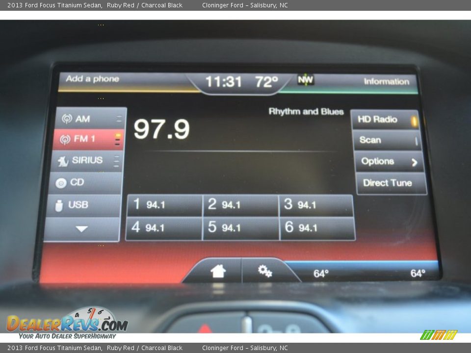 2013 Ford Focus Titanium Sedan Ruby Red / Charcoal Black Photo #20