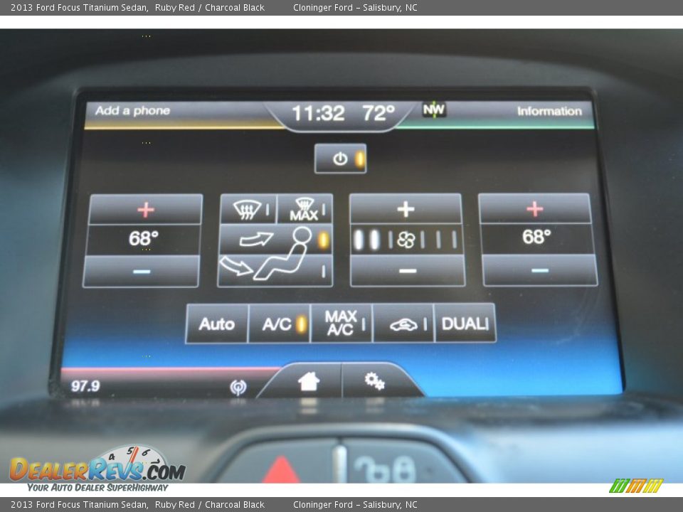 2013 Ford Focus Titanium Sedan Ruby Red / Charcoal Black Photo #21