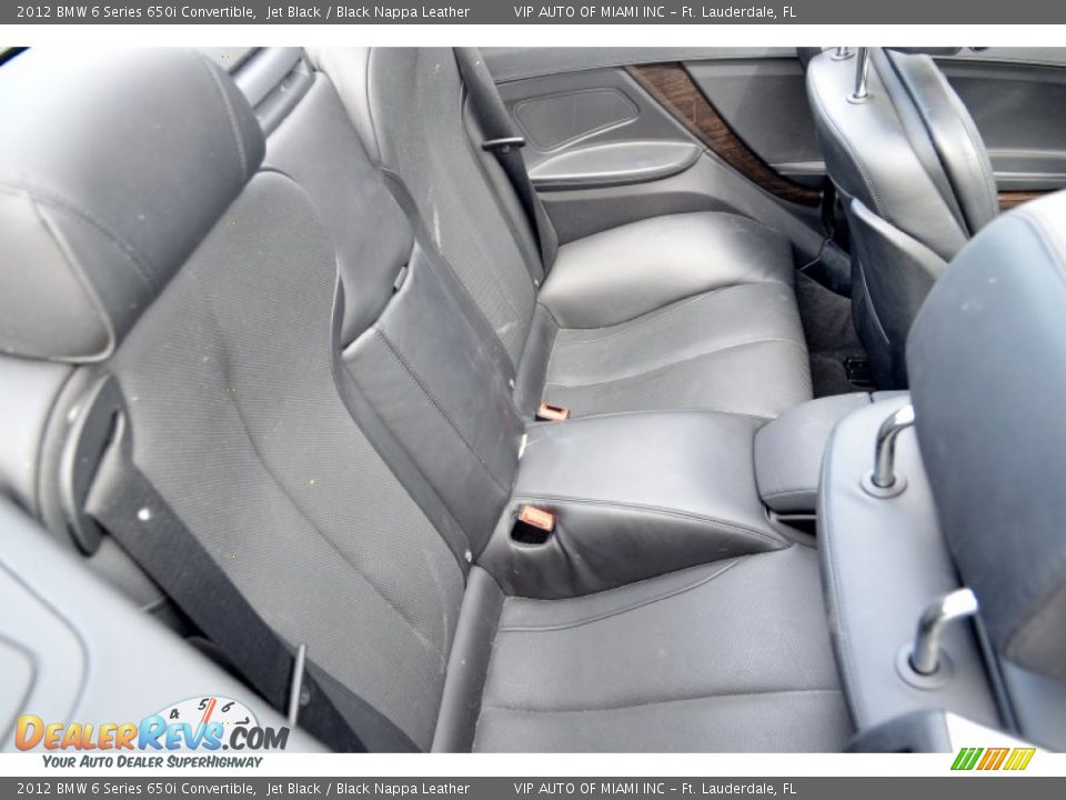 Rear Seat of 2012 BMW 6 Series 650i Convertible Photo #24