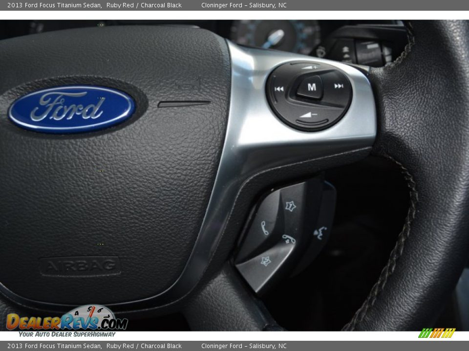 2013 Ford Focus Titanium Sedan Ruby Red / Charcoal Black Photo #29