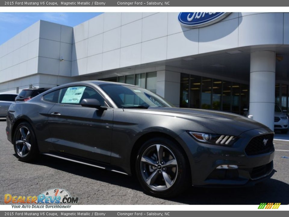 2015 Ford Mustang V6 Coupe Magnetic Metallic / Ebony Photo #1