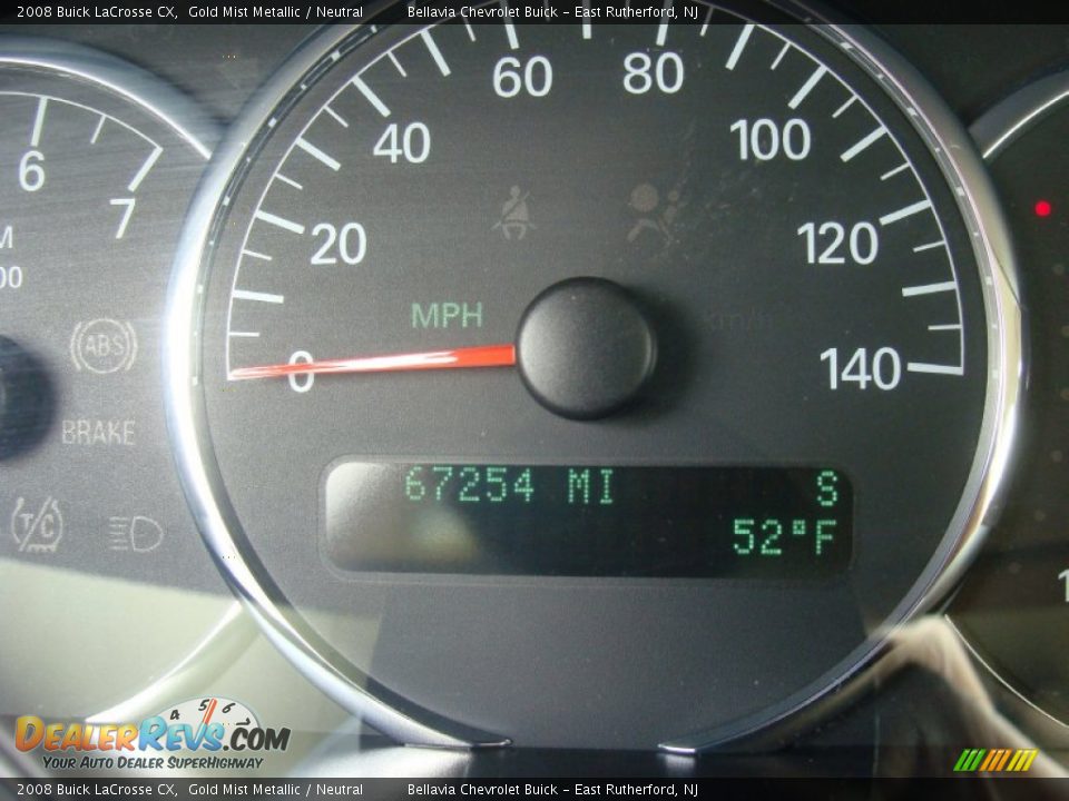 2008 Buick LaCrosse CX Gold Mist Metallic / Neutral Photo #10