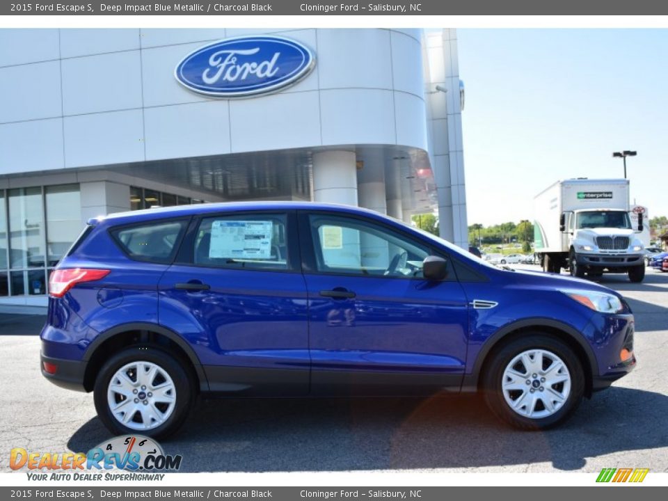 2015 Ford Escape S Deep Impact Blue Metallic / Charcoal Black Photo #2