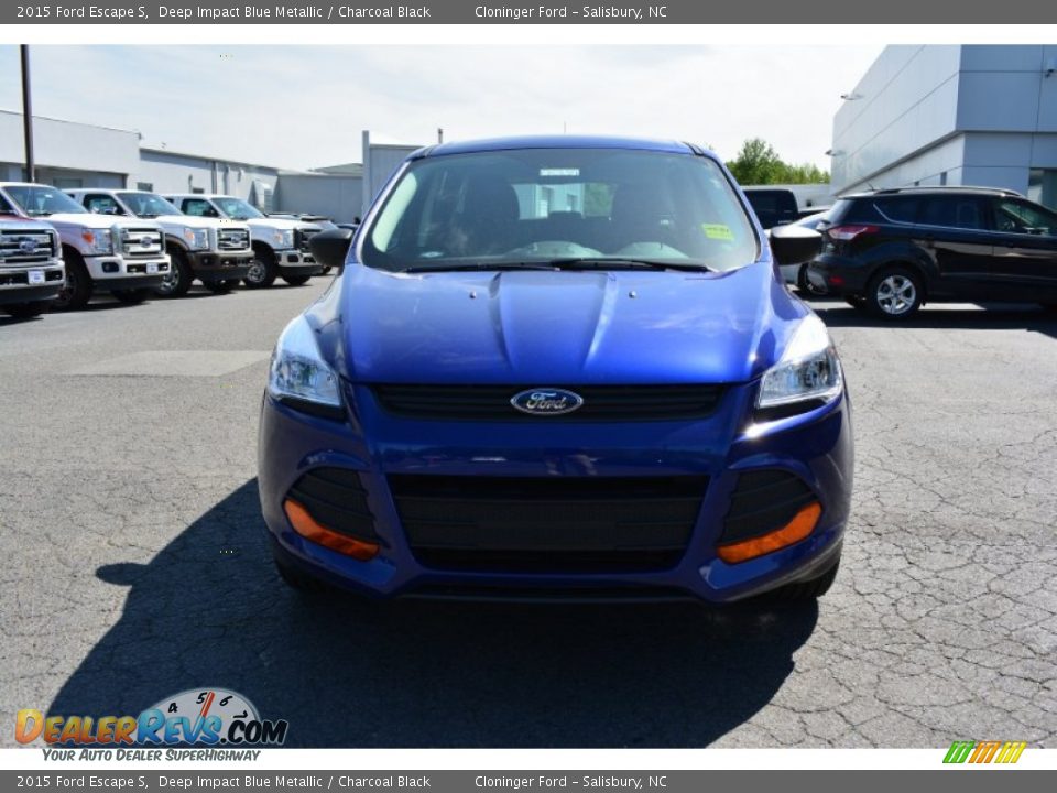 2015 Ford Escape S Deep Impact Blue Metallic / Charcoal Black Photo #4