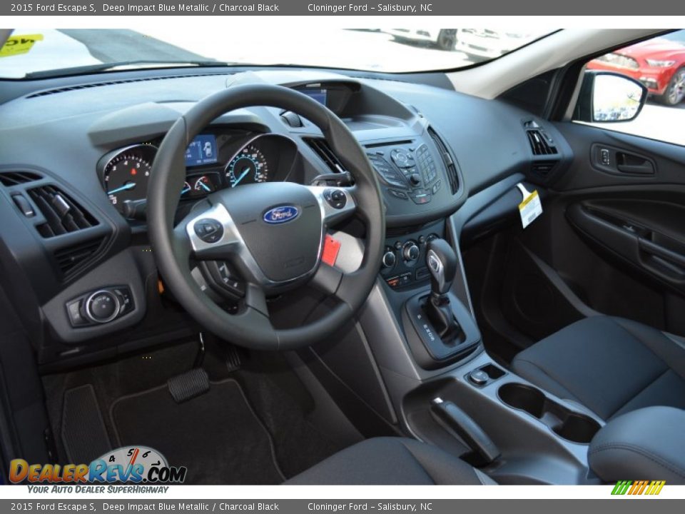 2015 Ford Escape S Deep Impact Blue Metallic / Charcoal Black Photo #8