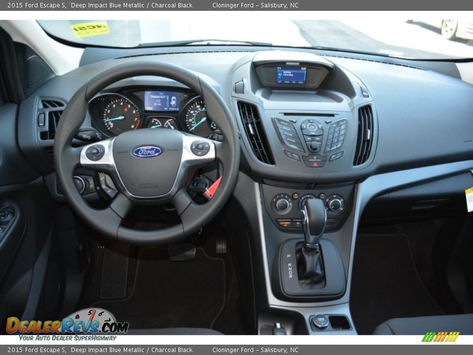 2015 Ford Escape S Deep Impact Blue Metallic / Charcoal Black Photo #9