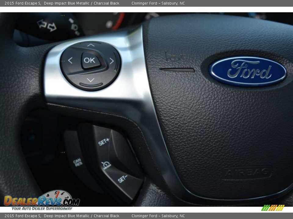2015 Ford Escape S Deep Impact Blue Metallic / Charcoal Black Photo #16