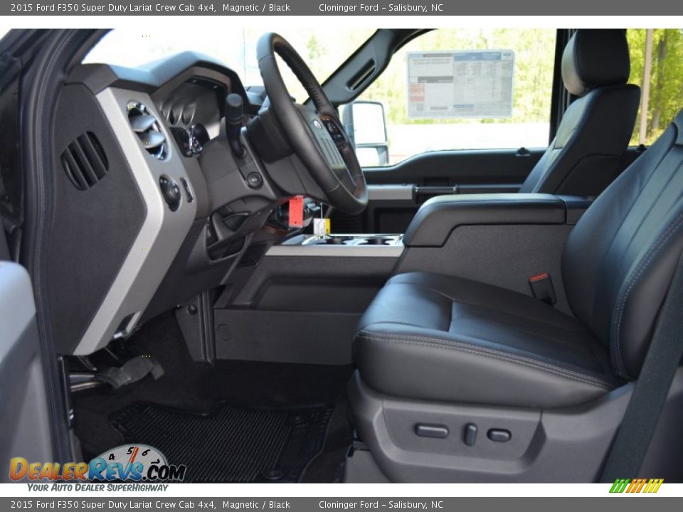 2015 Ford F350 Super Duty Lariat Crew Cab 4x4 Magnetic / Black Photo #9