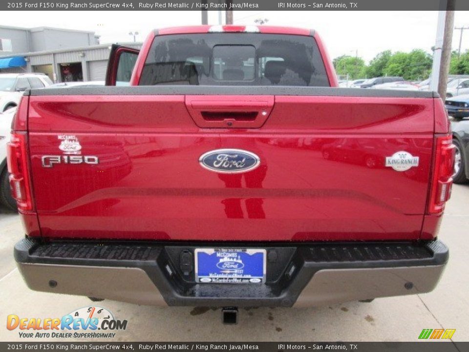 2015 Ford F150 King Ranch SuperCrew 4x4 Ruby Red Metallic / King Ranch Java/Mesa Photo #12