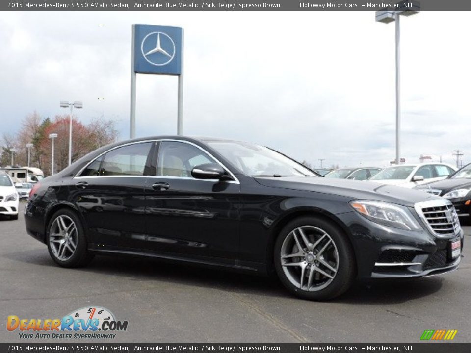 Front 3/4 View of 2015 Mercedes-Benz S 550 4Matic Sedan Photo #3