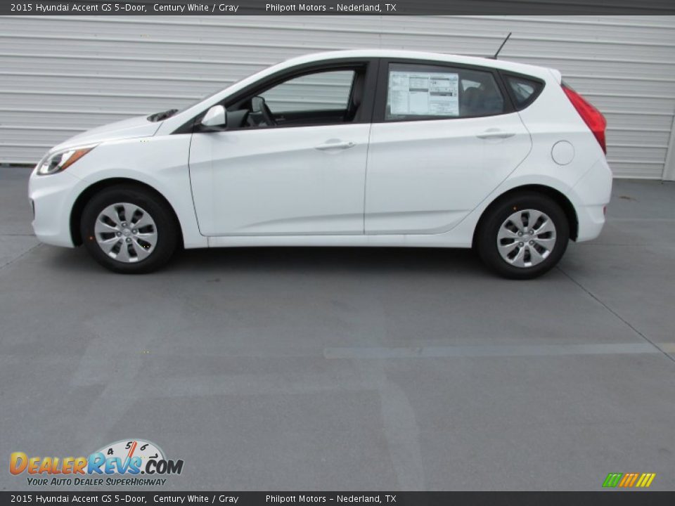 2015 Hyundai Accent GS 5-Door Century White / Gray Photo #6