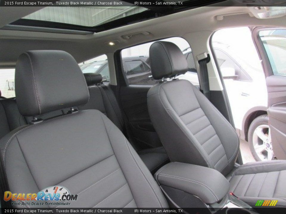 2015 Ford Escape Titanium Tuxedo Black Metallic / Charcoal Black Photo #27