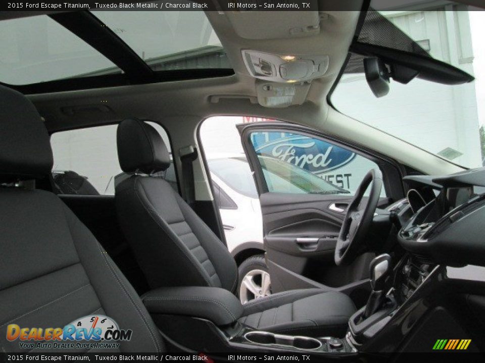 2015 Ford Escape Titanium Tuxedo Black Metallic / Charcoal Black Photo #30