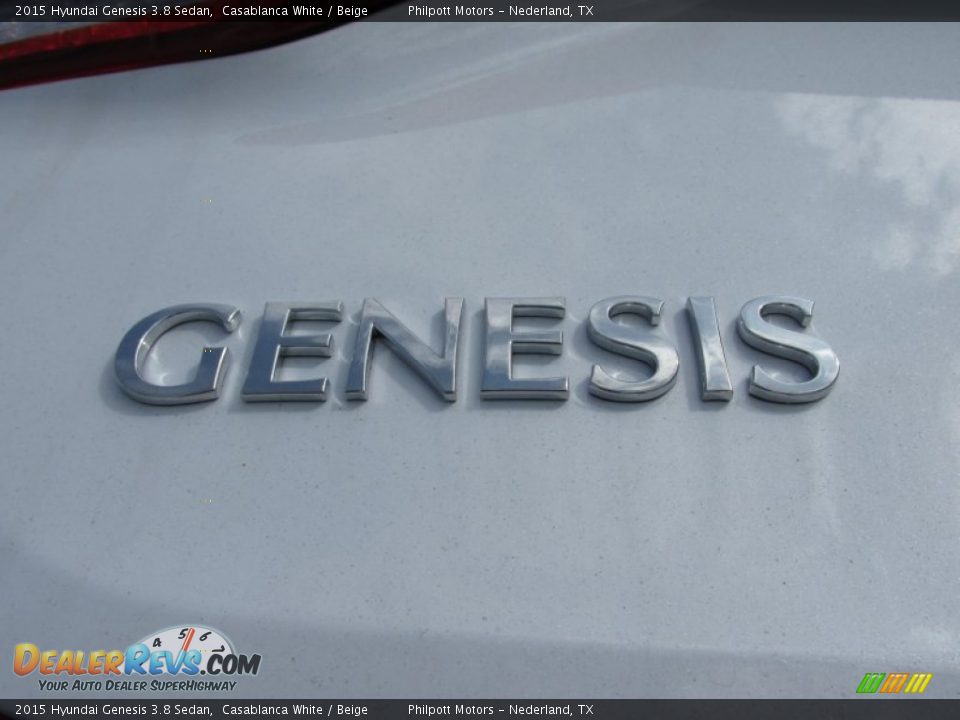 2015 Hyundai Genesis 3.8 Sedan Casablanca White / Beige Photo #13
