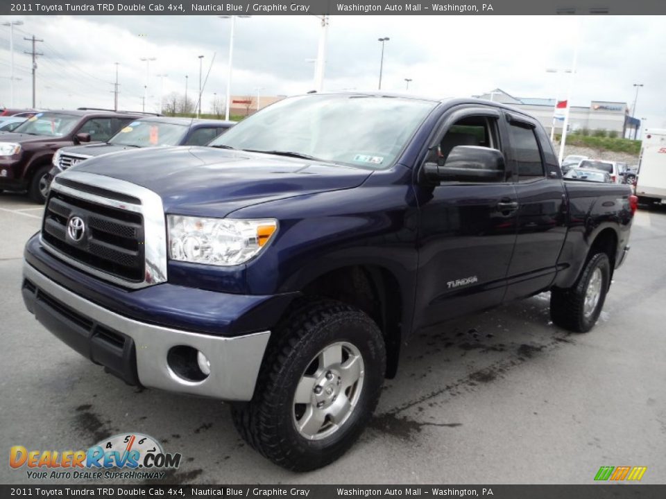 Front 3/4 View of 2011 Toyota Tundra TRD Double Cab 4x4 Photo #6