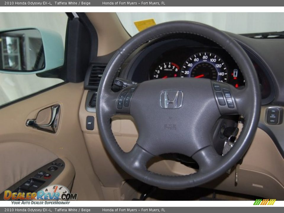 2010 Honda Odyssey EX-L Taffeta White / Beige Photo #26