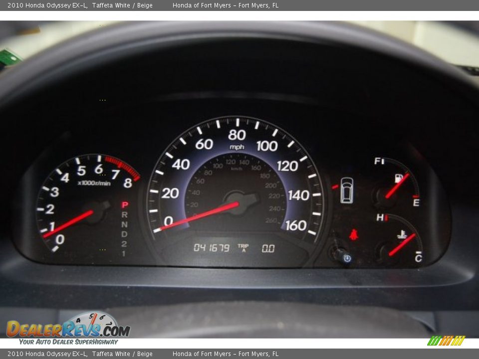 2010 Honda Odyssey EX-L Taffeta White / Beige Photo #32
