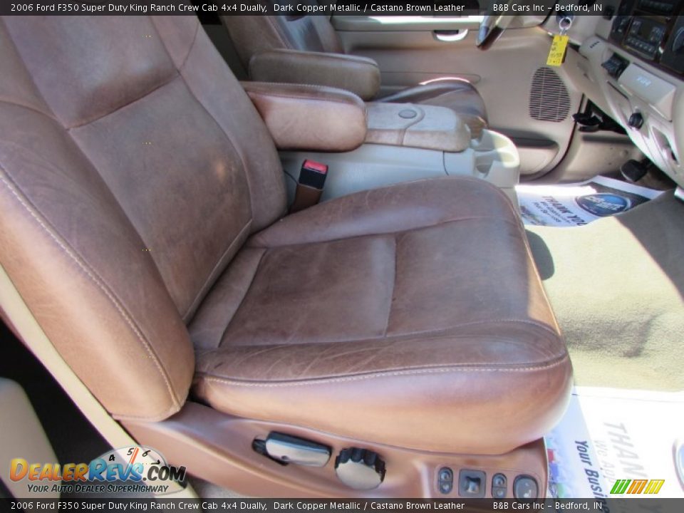 2006 Ford F350 Super Duty King Ranch Crew Cab 4x4 Dually Dark Copper Metallic / Castano Brown Leather Photo #25