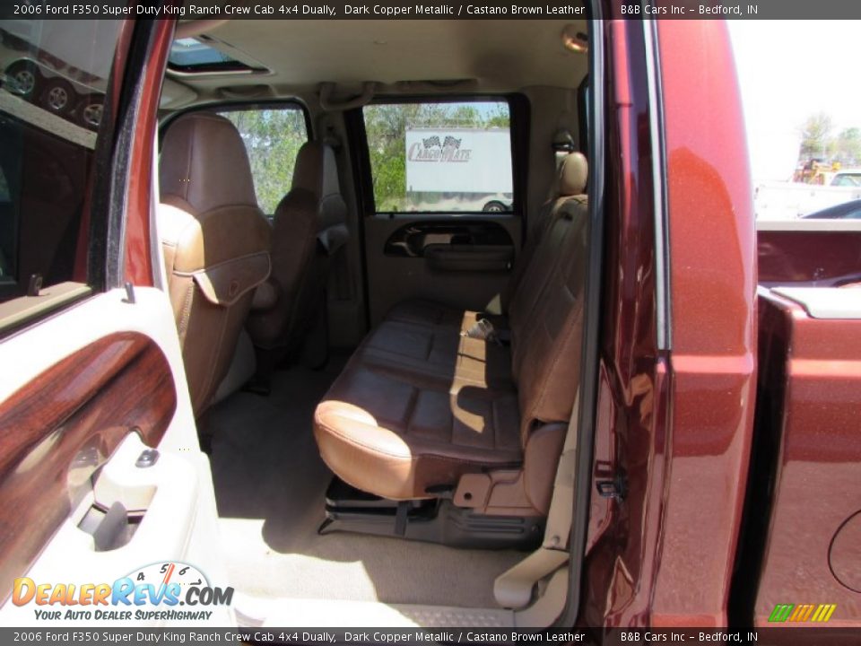2006 Ford F350 Super Duty King Ranch Crew Cab 4x4 Dually Dark Copper Metallic / Castano Brown Leather Photo #29