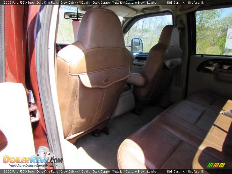 2006 Ford F350 Super Duty King Ranch Crew Cab 4x4 Dually Dark Copper Metallic / Castano Brown Leather Photo #31