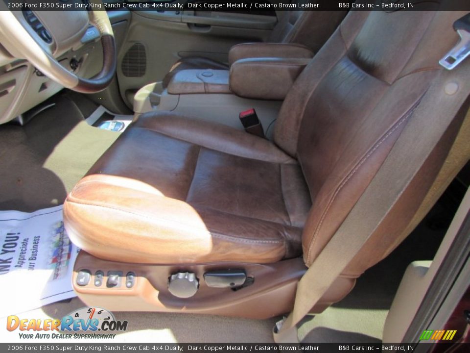 2006 Ford F350 Super Duty King Ranch Crew Cab 4x4 Dually Dark Copper Metallic / Castano Brown Leather Photo #34