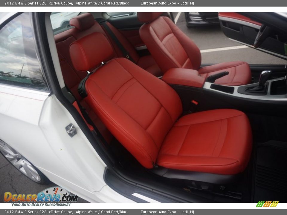 2012 BMW 3 Series 328i xDrive Coupe Alpine White / Coral Red/Black Photo #19
