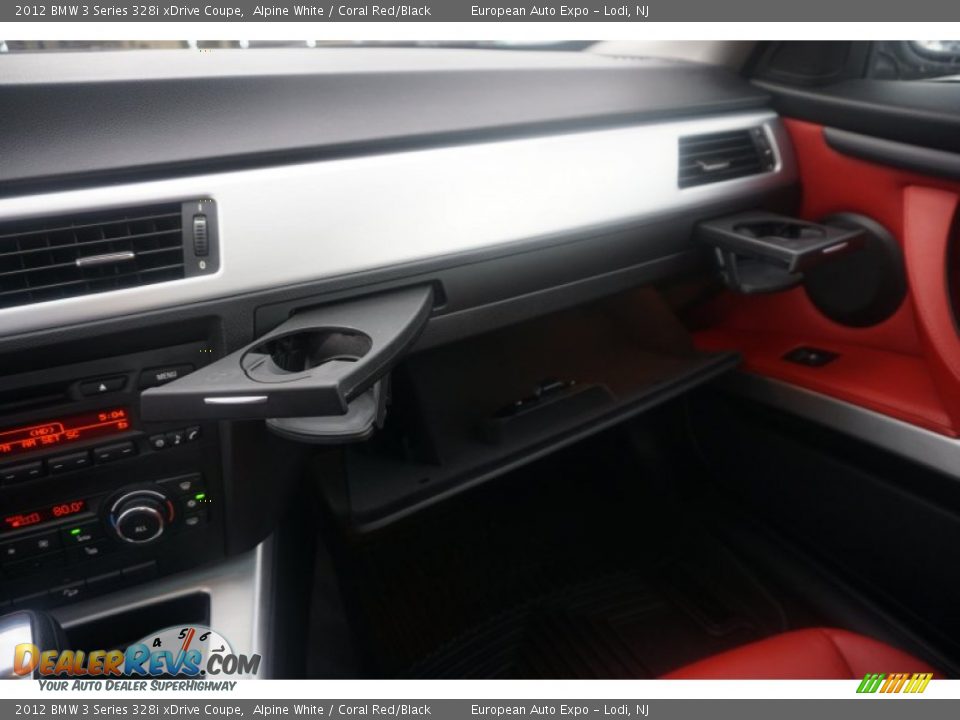 2012 BMW 3 Series 328i xDrive Coupe Alpine White / Coral Red/Black Photo #32