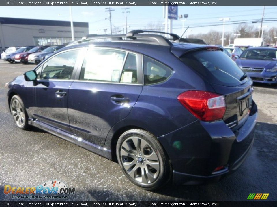 2015 Subaru Impreza 2.0i Sport Premium 5 Door Deep Sea Blue Pearl / Ivory Photo #4