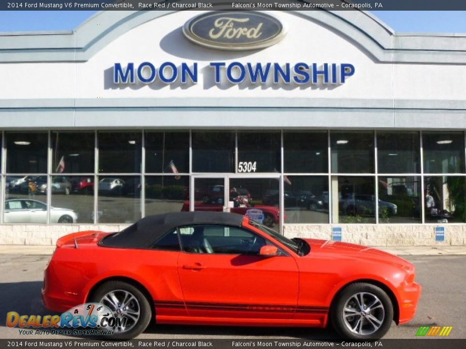 2014 Ford Mustang V6 Premium Convertible Race Red / Charcoal Black Photo #1