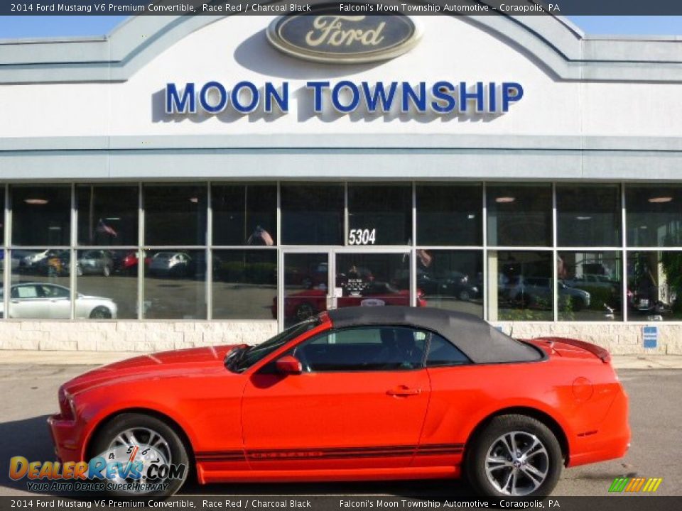 2014 Ford Mustang V6 Premium Convertible Race Red / Charcoal Black Photo #22
