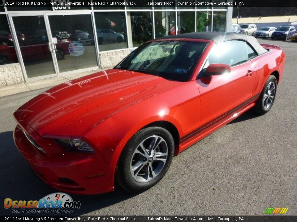 2014 Ford Mustang V6 Premium Convertible Race Red / Charcoal Black Photo #23