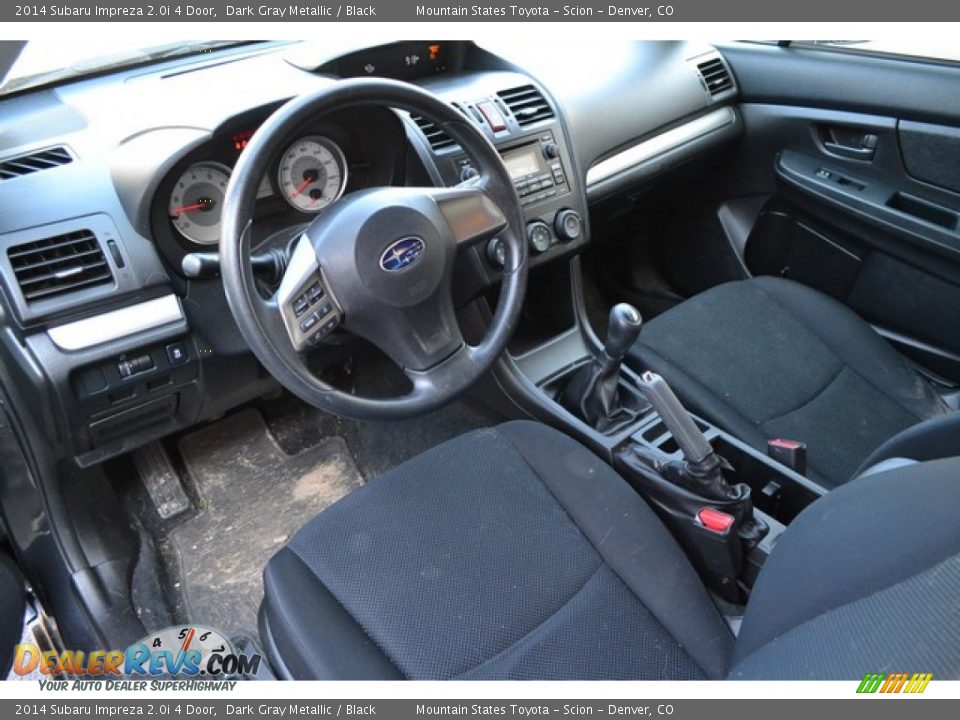 Black Interior - 2014 Subaru Impreza 2.0i 4 Door Photo #5