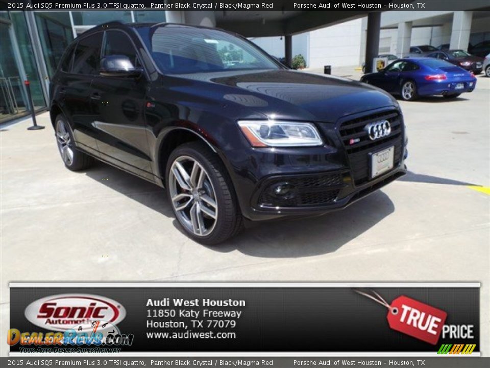 2015 Audi SQ5 Premium Plus 3.0 TFSI quattro Panther Black Crystal / Black/Magma Red Photo #1