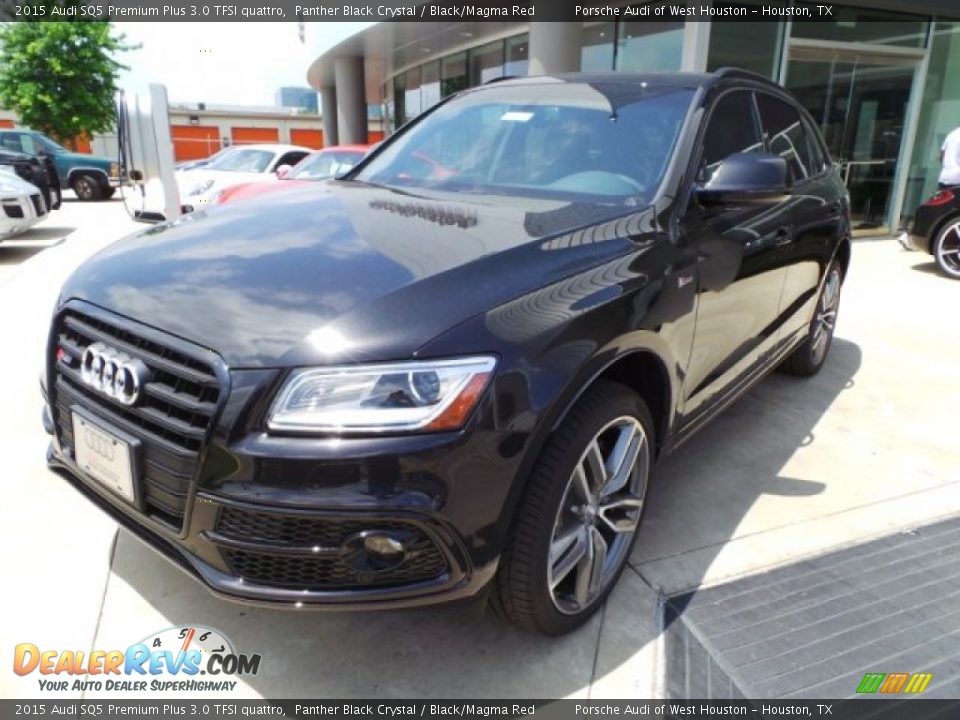 2015 Audi SQ5 Premium Plus 3.0 TFSI quattro Panther Black Crystal / Black/Magma Red Photo #3