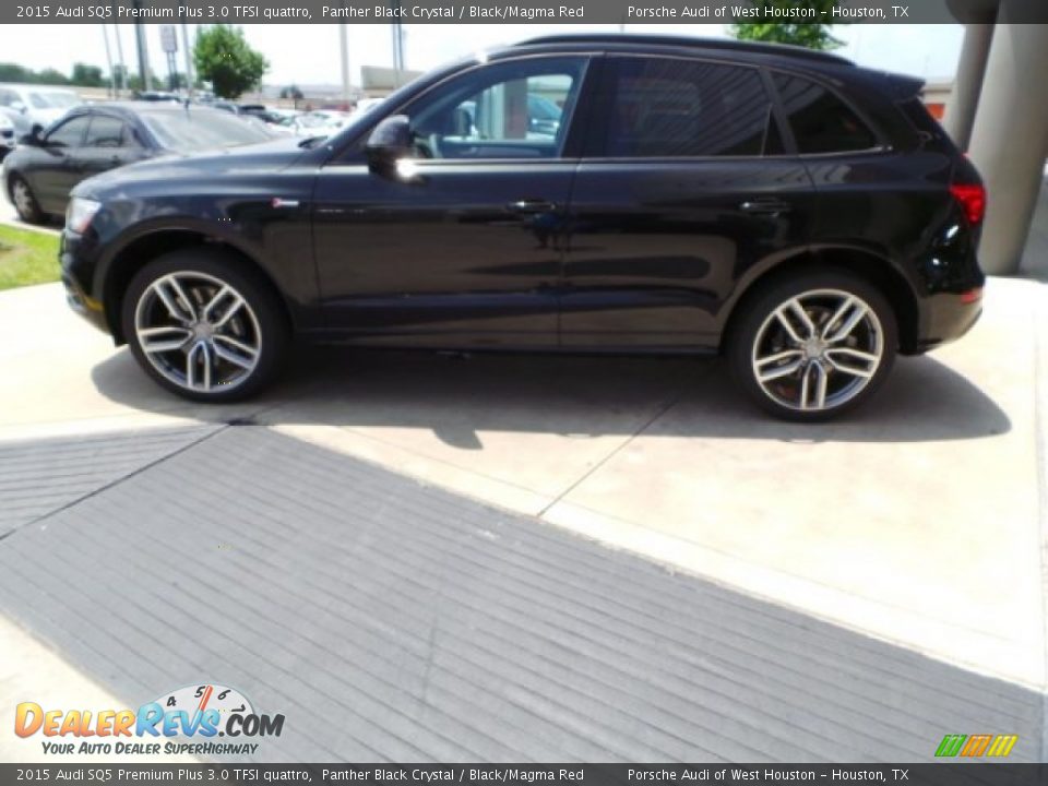 2015 Audi SQ5 Premium Plus 3.0 TFSI quattro Panther Black Crystal / Black/Magma Red Photo #4