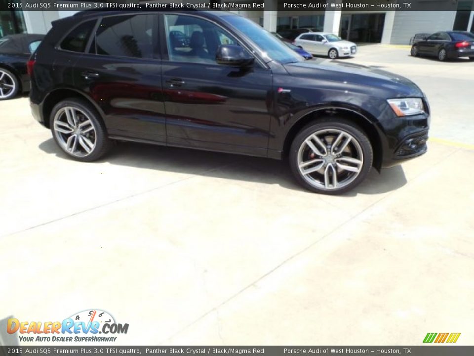 2015 Audi SQ5 Premium Plus 3.0 TFSI quattro Panther Black Crystal / Black/Magma Red Photo #8
