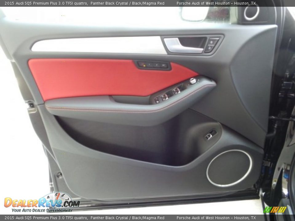 2015 Audi SQ5 Premium Plus 3.0 TFSI quattro Panther Black Crystal / Black/Magma Red Photo #10