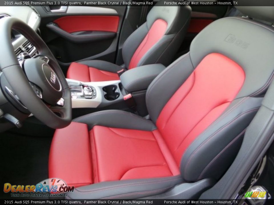 2015 Audi SQ5 Premium Plus 3.0 TFSI quattro Panther Black Crystal / Black/Magma Red Photo #12
