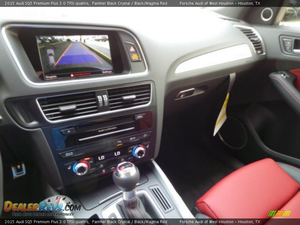 2015 Audi SQ5 Premium Plus 3.0 TFSI quattro Panther Black Crystal / Black/Magma Red Photo #14