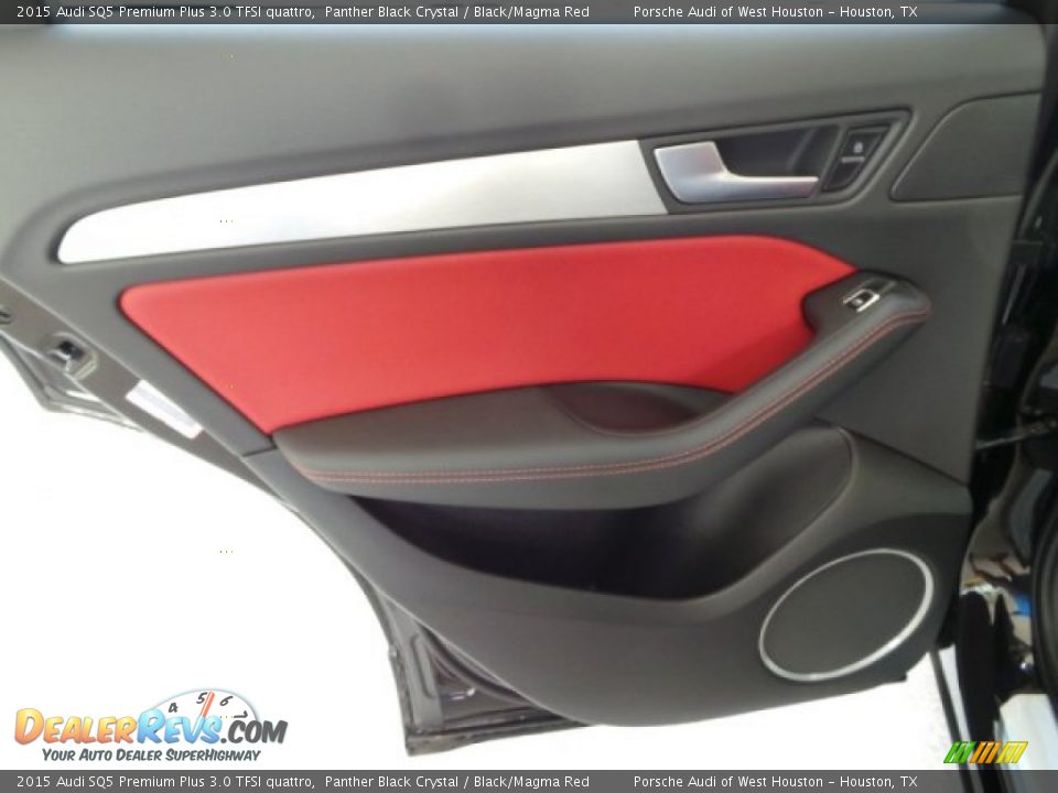 2015 Audi SQ5 Premium Plus 3.0 TFSI quattro Panther Black Crystal / Black/Magma Red Photo #23