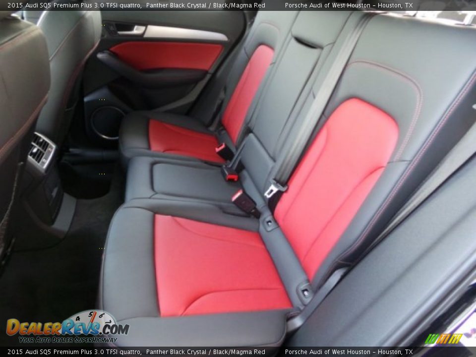 2015 Audi SQ5 Premium Plus 3.0 TFSI quattro Panther Black Crystal / Black/Magma Red Photo #24