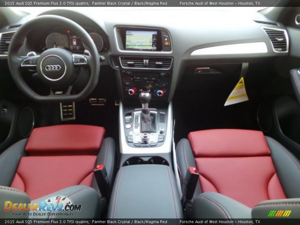 2015 Audi SQ5 Premium Plus 3.0 TFSI quattro Panther Black Crystal / Black/Magma Red Photo #25