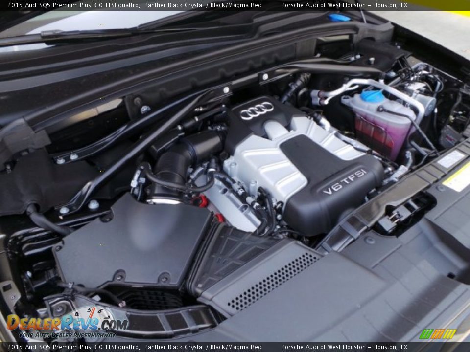 2015 Audi SQ5 Premium Plus 3.0 TFSI quattro Panther Black Crystal / Black/Magma Red Photo #29