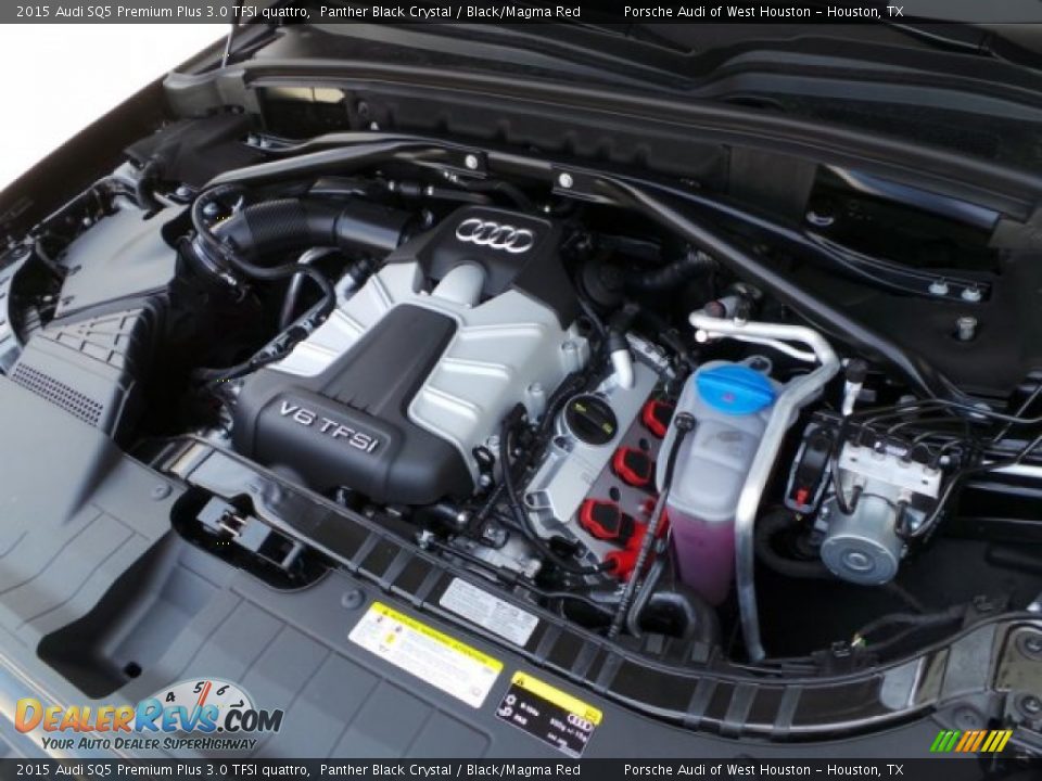2015 Audi SQ5 Premium Plus 3.0 TFSI quattro Panther Black Crystal / Black/Magma Red Photo #30