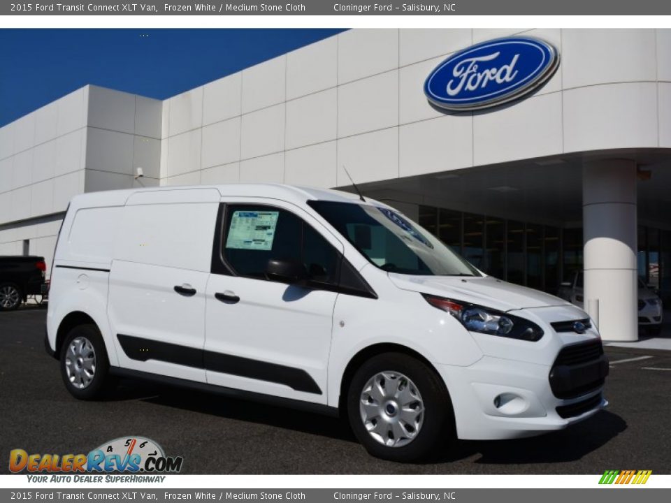 2015 Ford Transit Connect XLT Van Frozen White / Medium Stone Cloth Photo #1