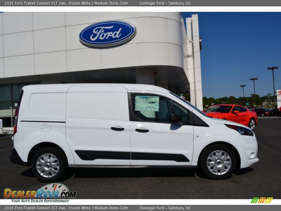2015 Ford Transit Connect XLT Van Frozen White / Medium Stone Cloth Photo #2