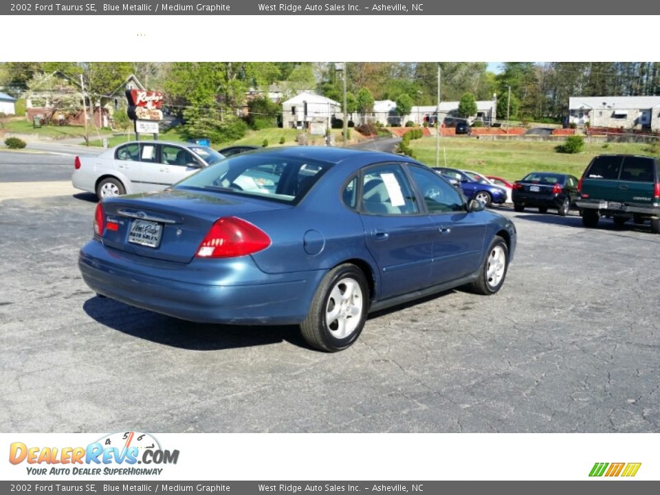 2002 Ford Taurus SE Blue Metallic / Medium Graphite Photo #5