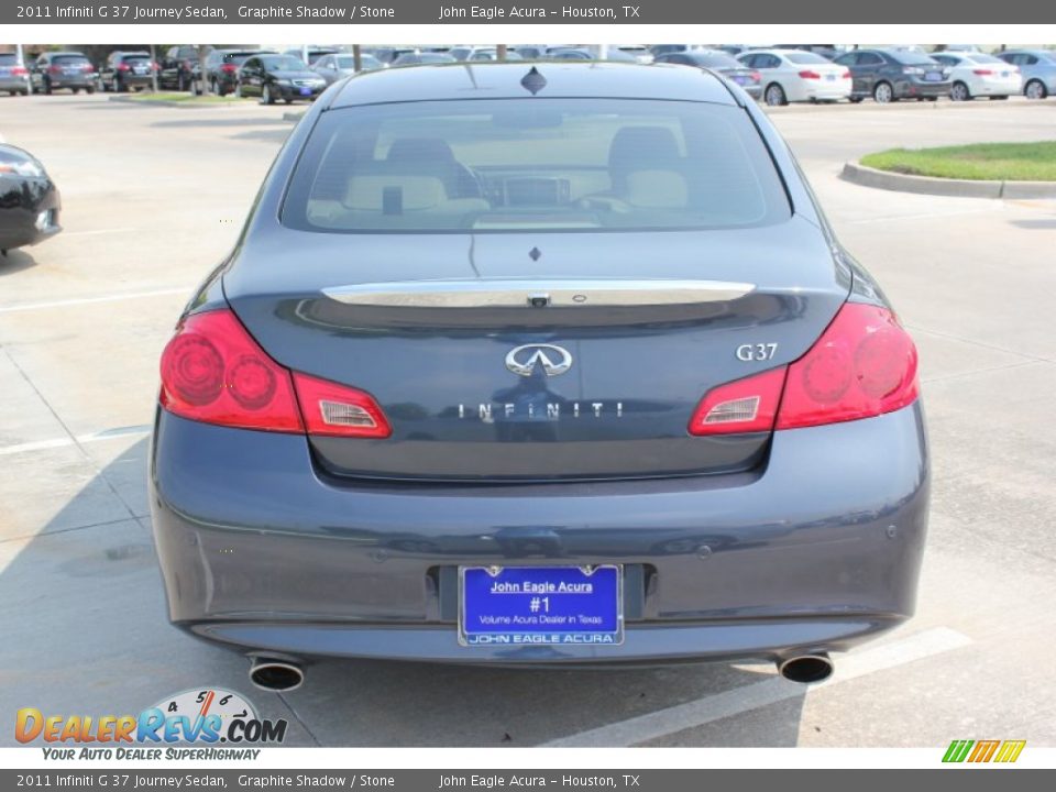 2011 Infiniti G 37 Journey Sedan Graphite Shadow / Stone Photo #6