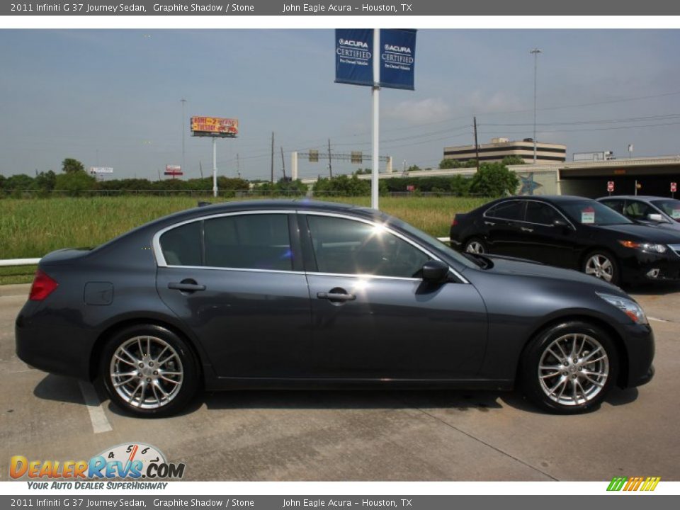 2011 Infiniti G 37 Journey Sedan Graphite Shadow / Stone Photo #8