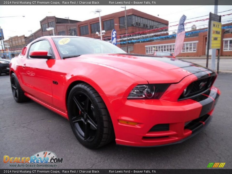 2014 Ford Mustang GT Premium Coupe Race Red / Charcoal Black Photo #9